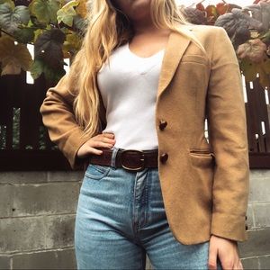Camel hair blazer